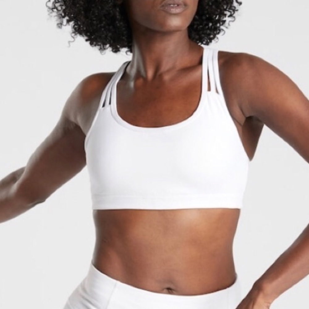 Athleta Bright White Hyper Focused Sports Bra XS